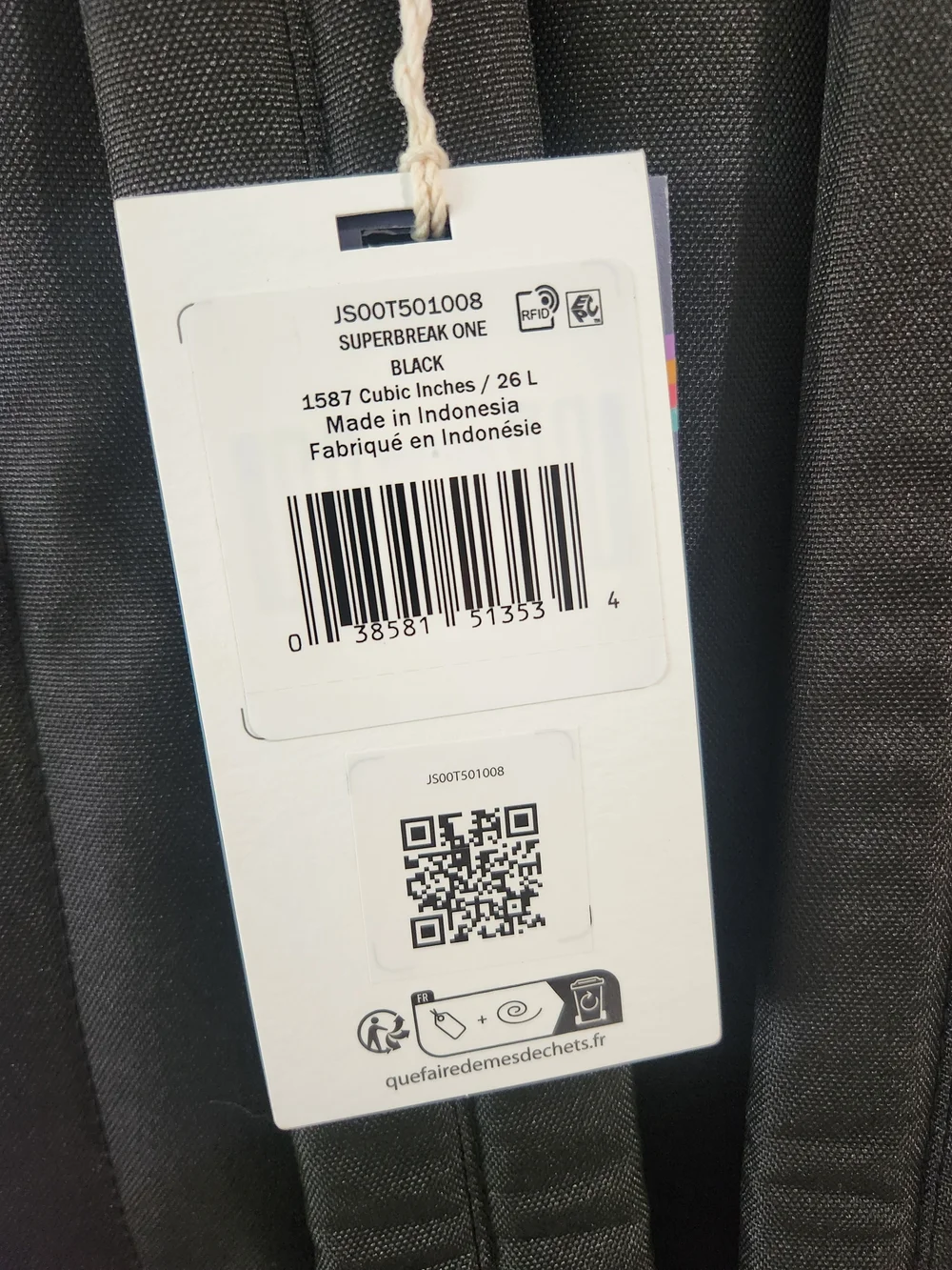Jansport Black Backpack with Red Logo